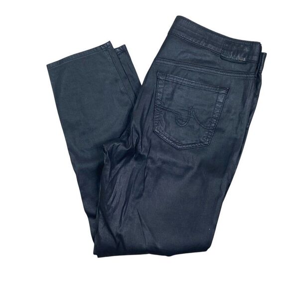 Adriano Goldschmied AG The Beau Slouchy Skinny Vegan Leather Pants Black 29 - Picture 1 of 8